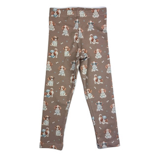 Legginsy pieski beż