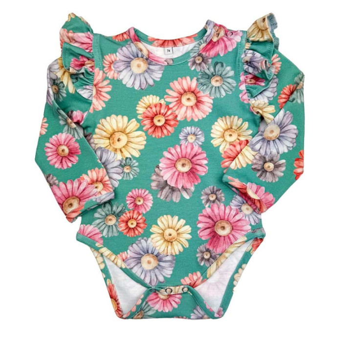 Body jersey margaretki turkus