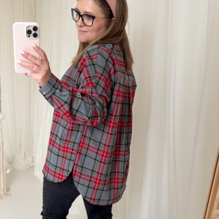 Koszula Paula krata szara