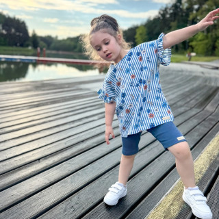 Kolarki prążek jeans
