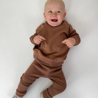 legginsy chłopięce nugat