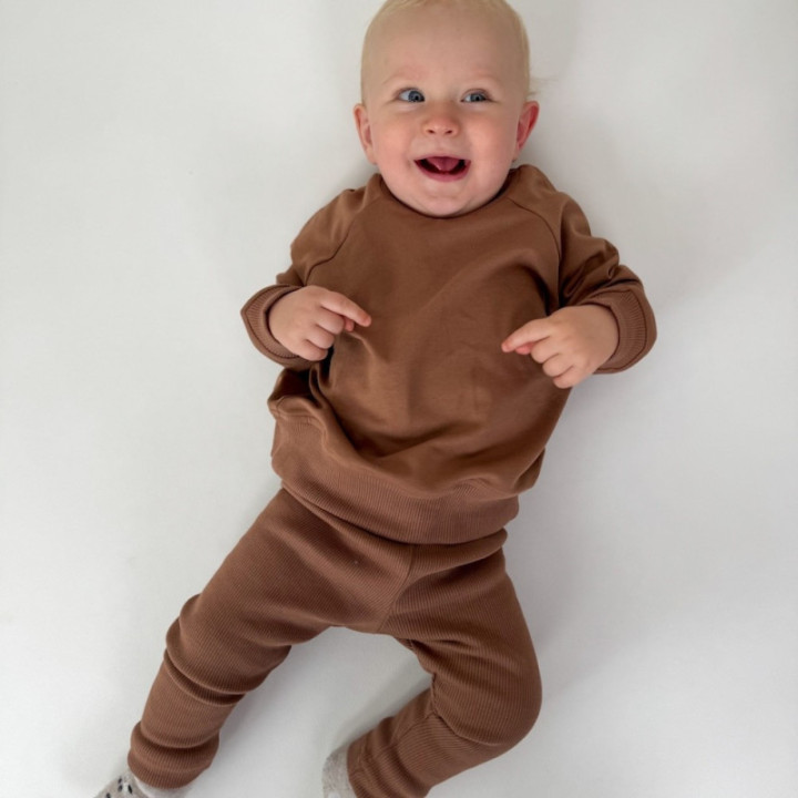 legginsy chłopięce nugat