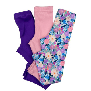 3pak legginsy mix print i prążek