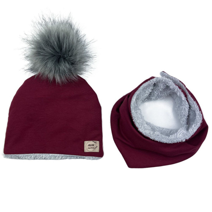 Zestaw zimowy bordo SP