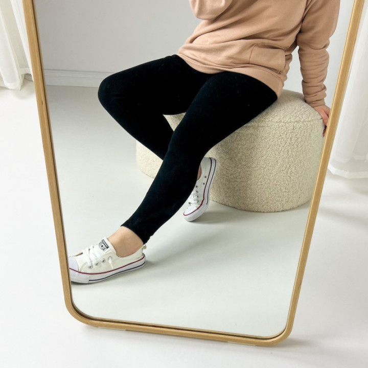 Legginsy damskie prążek czarny