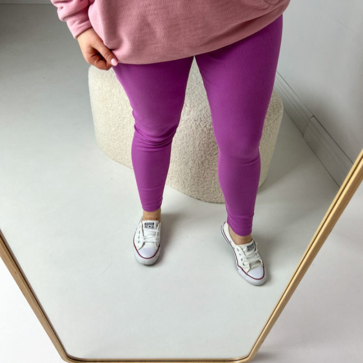 Legginsy damskie prążek irys