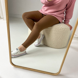 Legginsy damskie prążek nugat