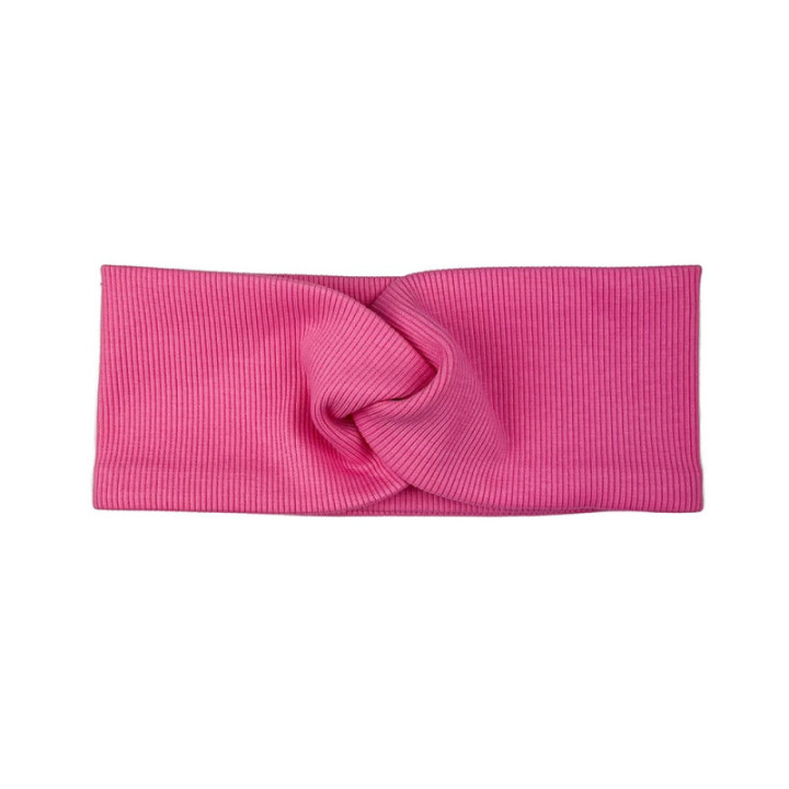 Opaska przeplatana prążek candy pink