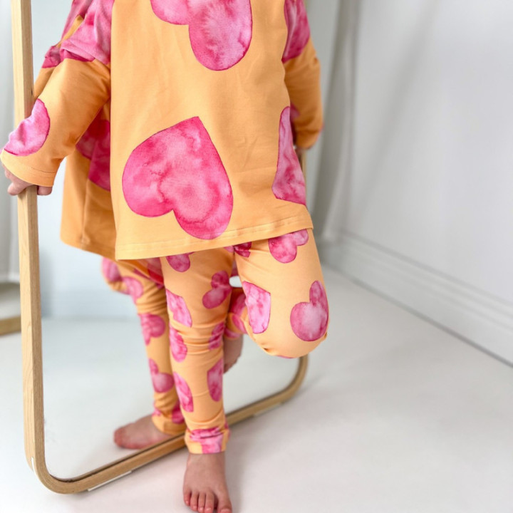 Legginsy serca papaya