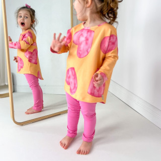 Legginsy Candy pink- dzianina dresowa