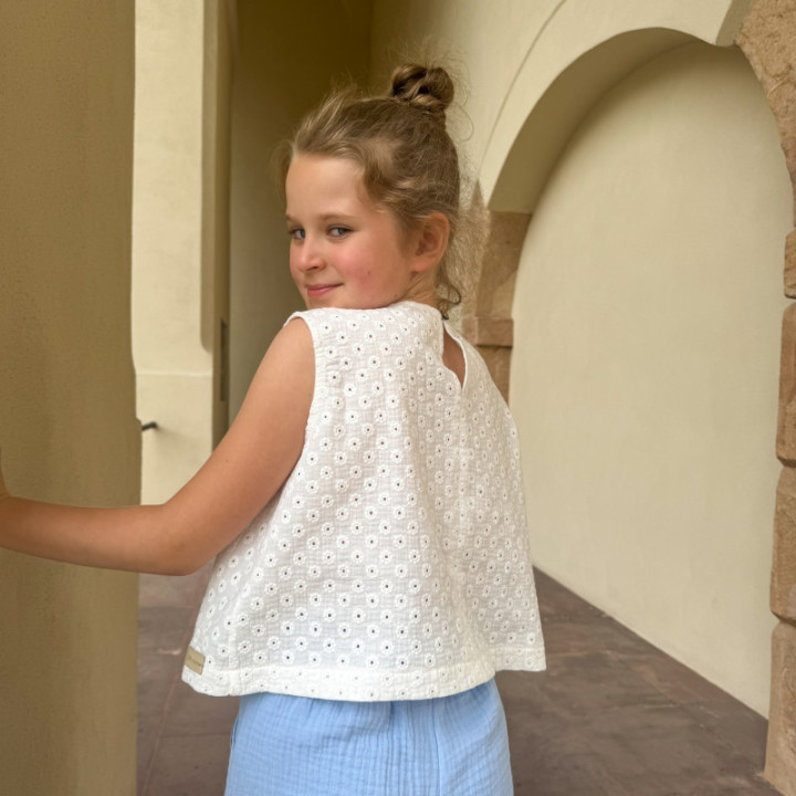 bluzka Bali muślin haftowany śmietanka