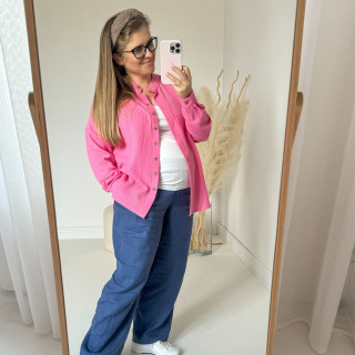 Koszula Paula muślin Candy pink